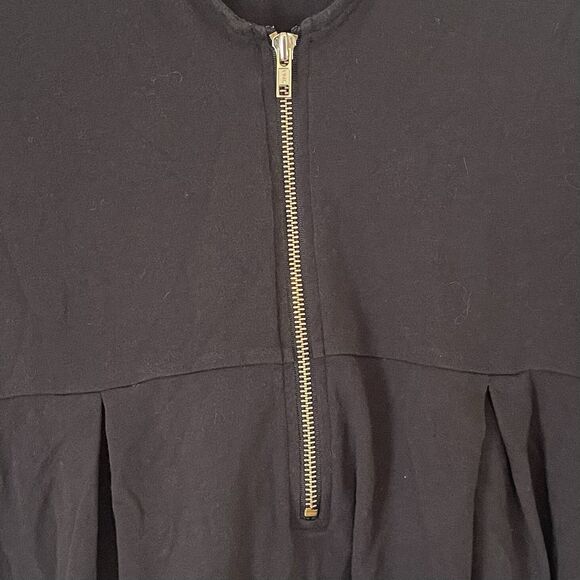 Victoria's Secret Peplum Top XL Deep Plunge V-Neck 3/4 sleeve zip V back - Picture 5 of 9